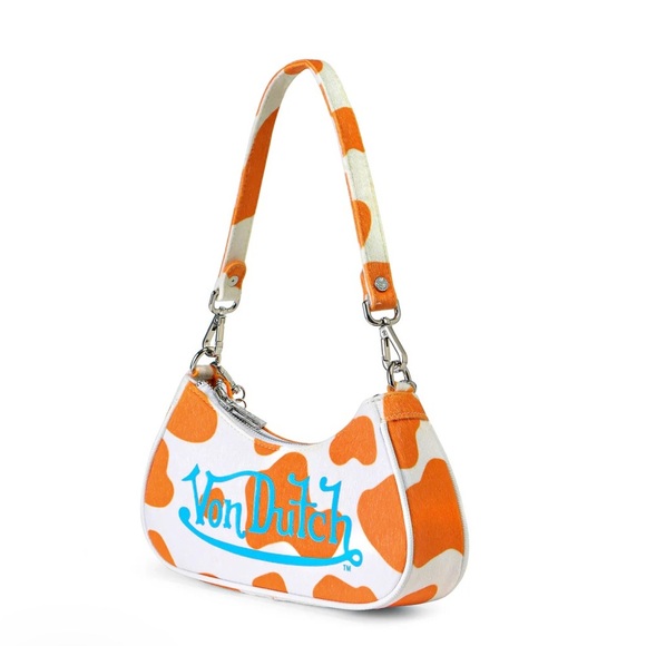 Von Dutch | “Orange Cow” Shoulder Bag & Removable Iconic Wrench Charm - Picture 9 of 9